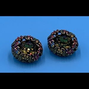Heidi Daus crystal clip earrings.